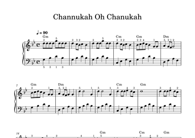 Oh Chanukah (folk song) - piano (arr. Piano eTutor app)