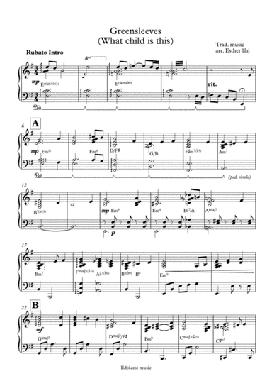 Greensleeves (What child is this) (arr. Esther Li)