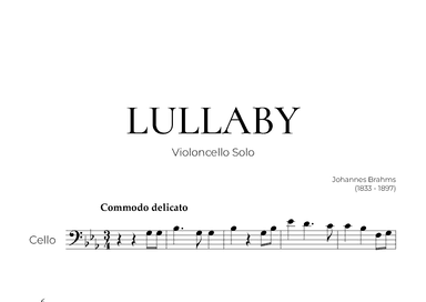 Lullaby (Violoncello Solo) - Johannes Brahms (arr. Pedro Merendi)