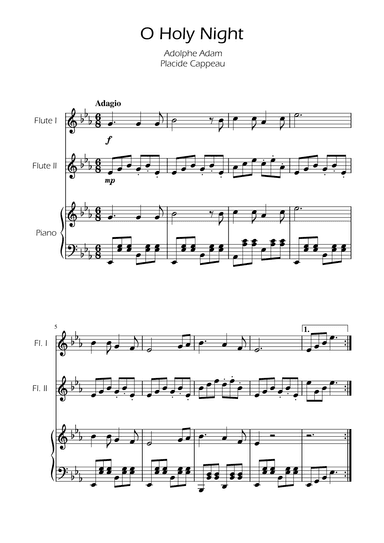 O Holy Night - Flute Duet w/ Piano (arr. Ygor Nunes)