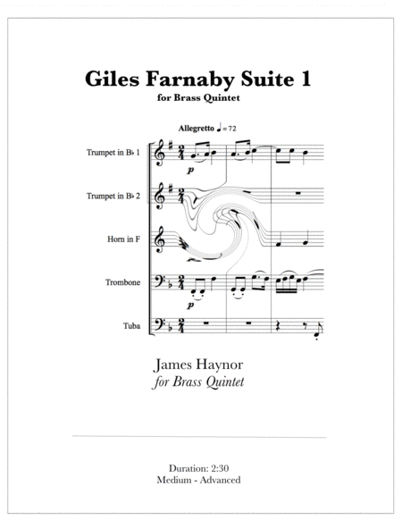 Giles Farnaby Suite 1 for Brass Quintet (arr. James Haynor)