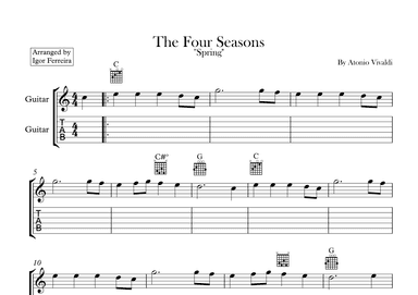 The Four Seasons - Spring - Allegro 1 (arr. Igor Ferreira)