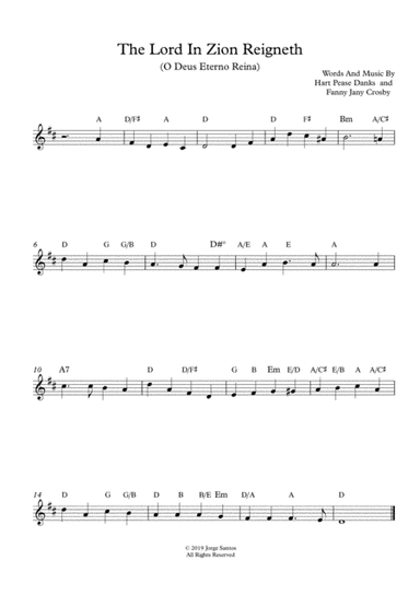 The Lord In Zion Reigneth (arr. Jorge Santos)