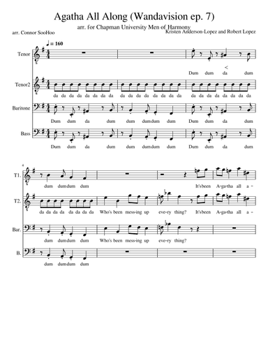 Agatha All Along (arr. Connor SooHoo)