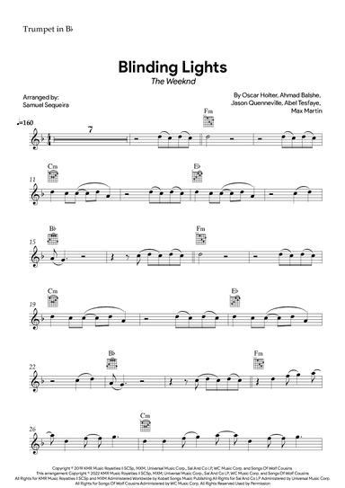 Blinding Lights (arr. Samuel Sequeira)