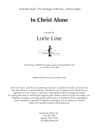 In Christ Alone (arr. Lorie Line)