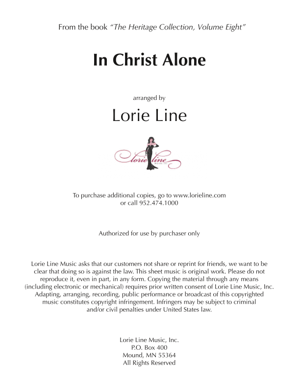 In Christ Alone (arr. Lorie Line)