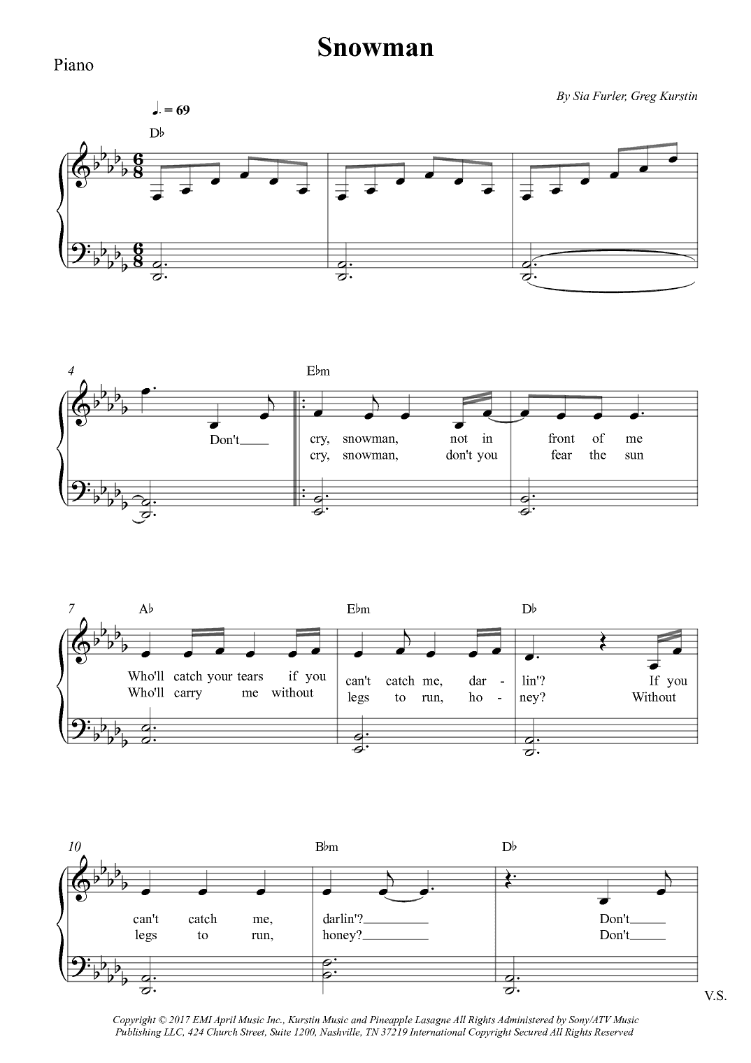 Snowman (arr. Wesley S. SIlva)