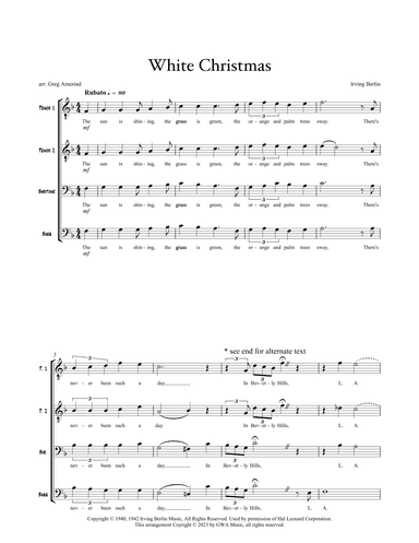 White Christmas (arr. Gregory Amerind)