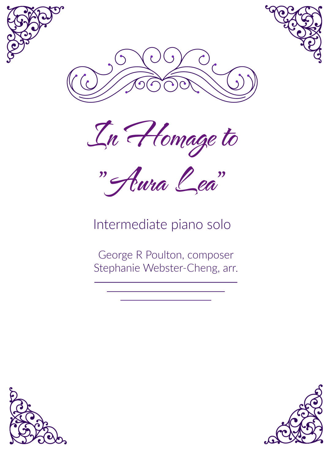 In Homage to "Aura Lea" (arr. Stephanie Webster-Cheng)
