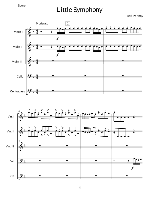 Little Symphony for Beginning String Orchestra