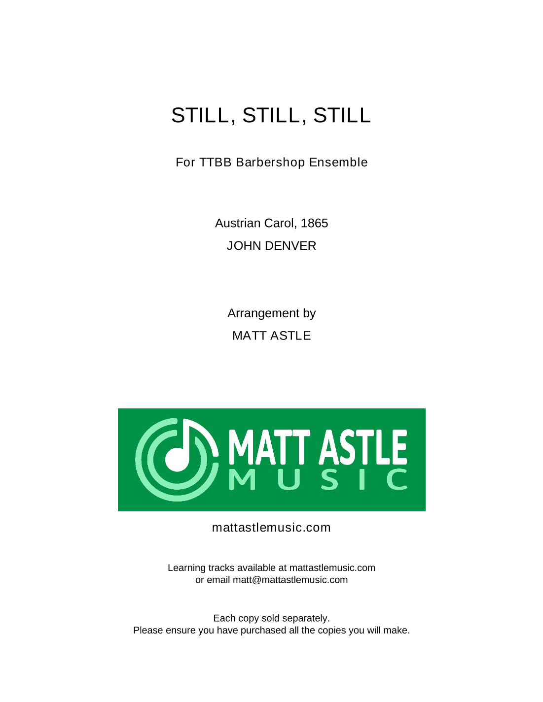 Still, Still, Still (arr. Matt Astle)
