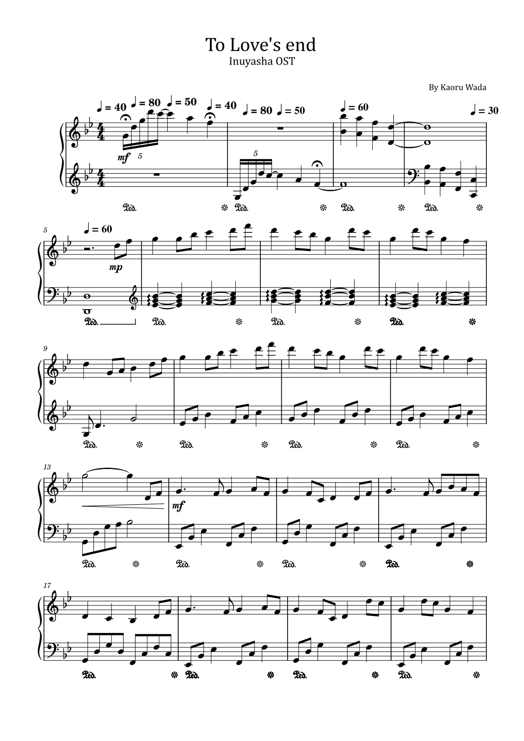 Inuyasha Ost (arr. poon)