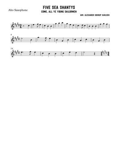 Five sea shanties (arr. Alexander Bosrup Karlsen)