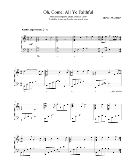 Oh, Come, All Ye Faithful (arr. Brad Jacobsen)
