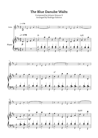 The Blue Danube Waltz (arr. Rodrigo Faleiros)