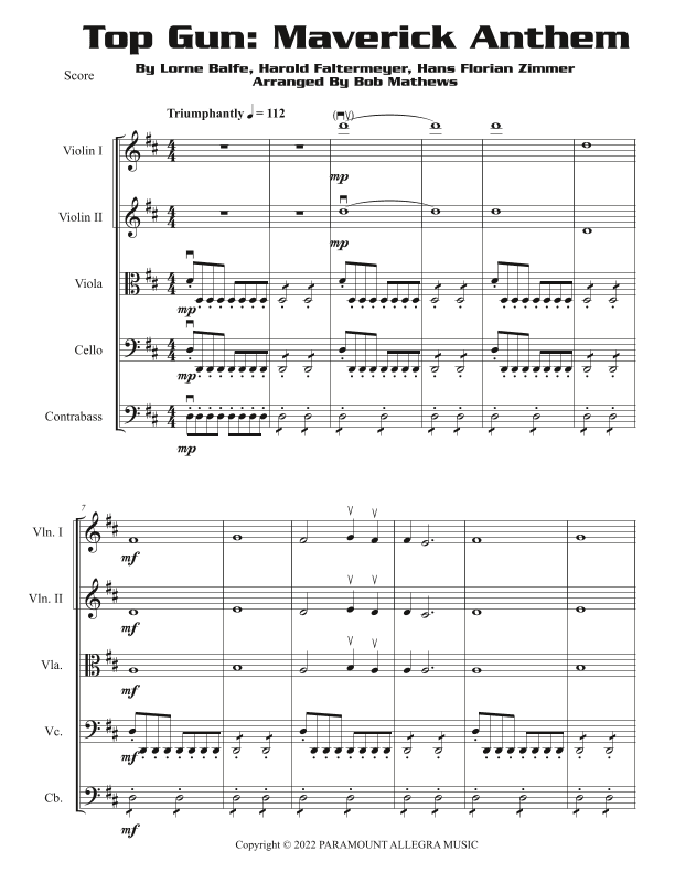 Top Gun: Maverick Anthem (arr. Bob Mathews)