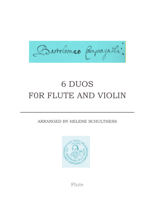 Bartolomeo Campagnoli 6 Duos for flute and violin (arr. Helene Schulthess)