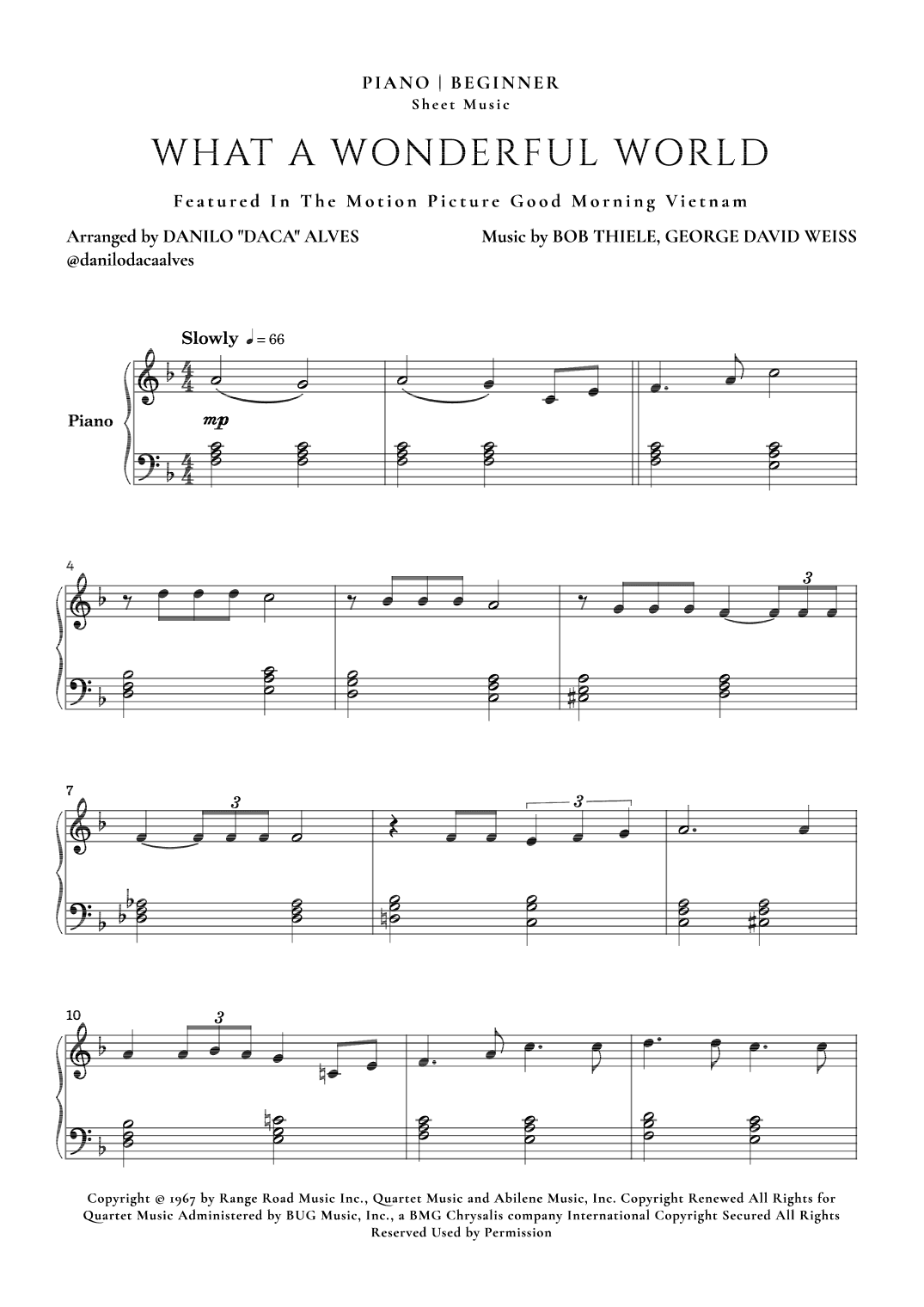 What A Wonderful World (arr. Danilo "Daca" Alves)