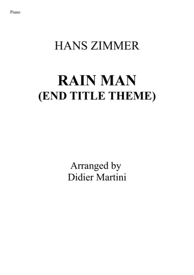 Rain Man (arr. Didier Martini)