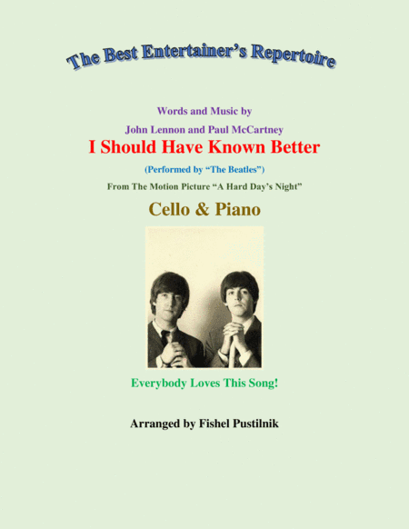 I Should Have Known Better (arr. Fishel Pustilnik)