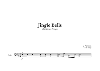 Jingle Bells for Easy Cello Solo (arr. Marcos Soares)