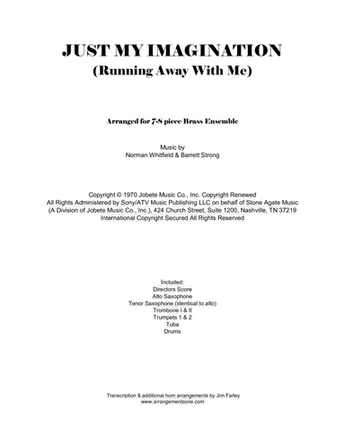 Just My Imagination (running Away With Me) (arr. Jim Farley www.arrangementsone.com)