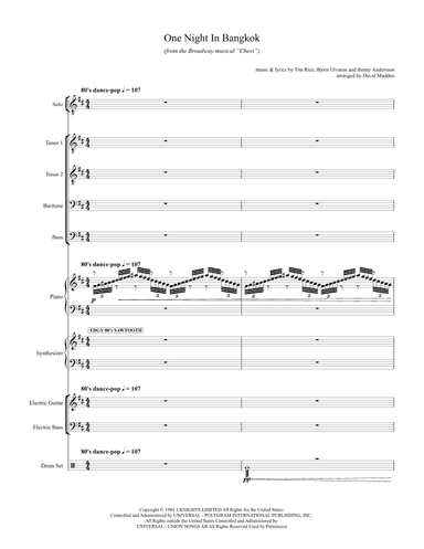 One Night In Bangkok (arr. David Maddux)