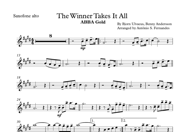 The Winner Takes It All (arr. Antônio S. Fernandes)