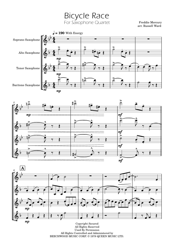 Bicycle Race (arr. Russell Ward)