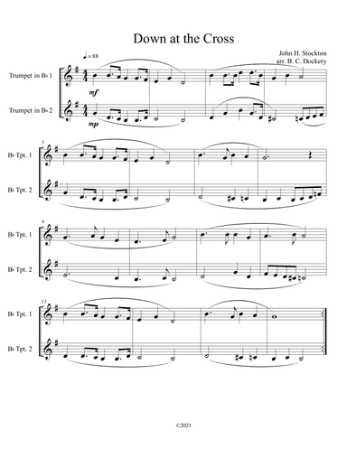 Down at the Cross (trumpet duet) (arr. B. C. Dockery)
