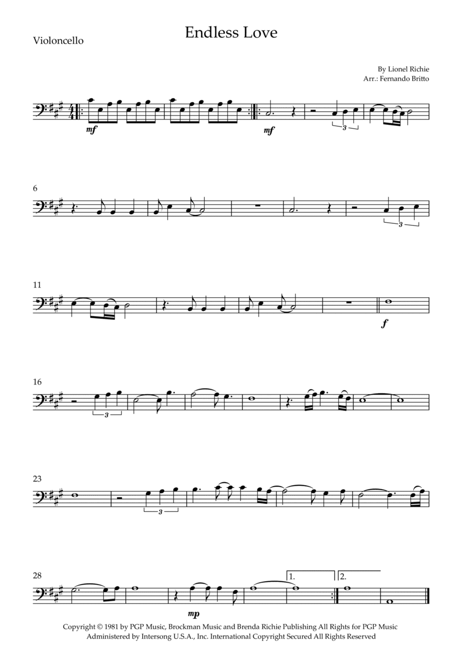 Endless Love (arr. Fernando Britto)