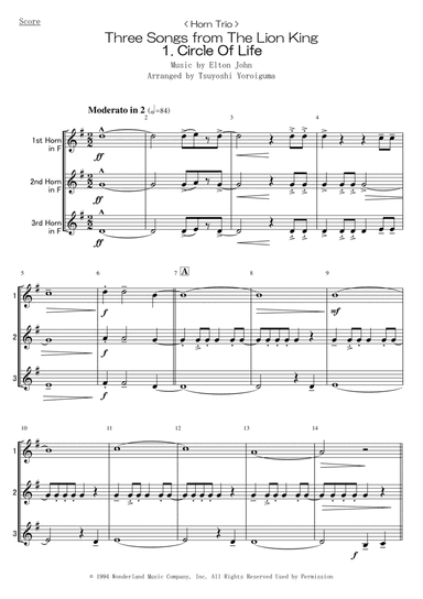 Circle Of Life (arr. Tsuyoshi Yoroiguma)