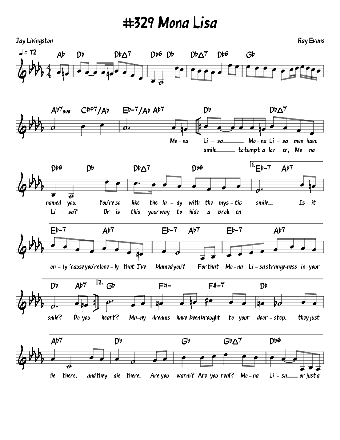 Mona Lisa (arr. John Fries)