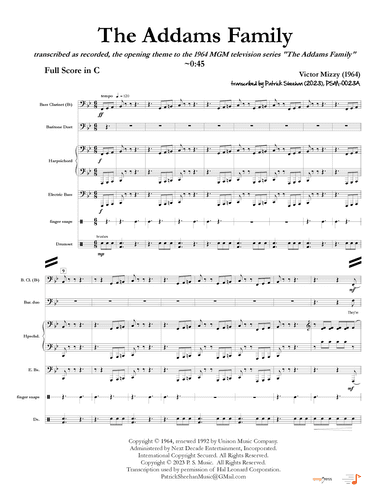 Addams Family Theme (arr. Patrick Sheehan)