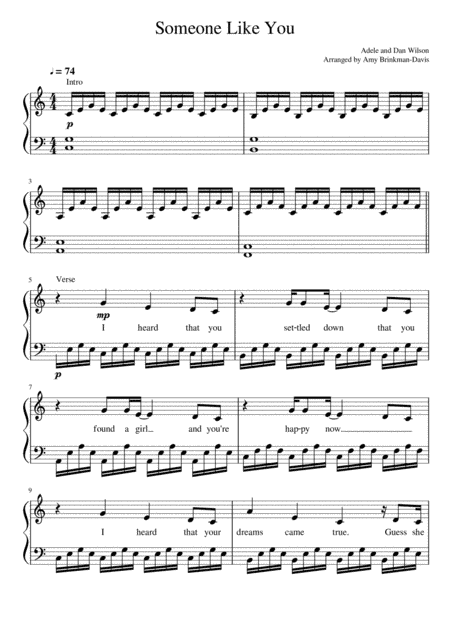 Someone Like You (arr. Amy Brinkman-Davis)