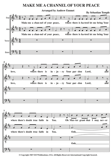 Make Me A Channel Of Your Peace (prayer Of St. Francis) (arr. Andrew Emmet)