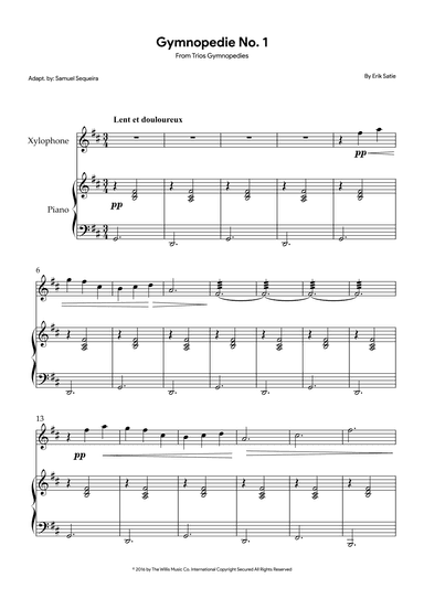 Gymnopedie No. 1 (arr. Samuel Sequeira)