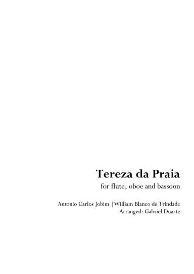 Tereza Da Praia (arr. Gabriel Duarte)