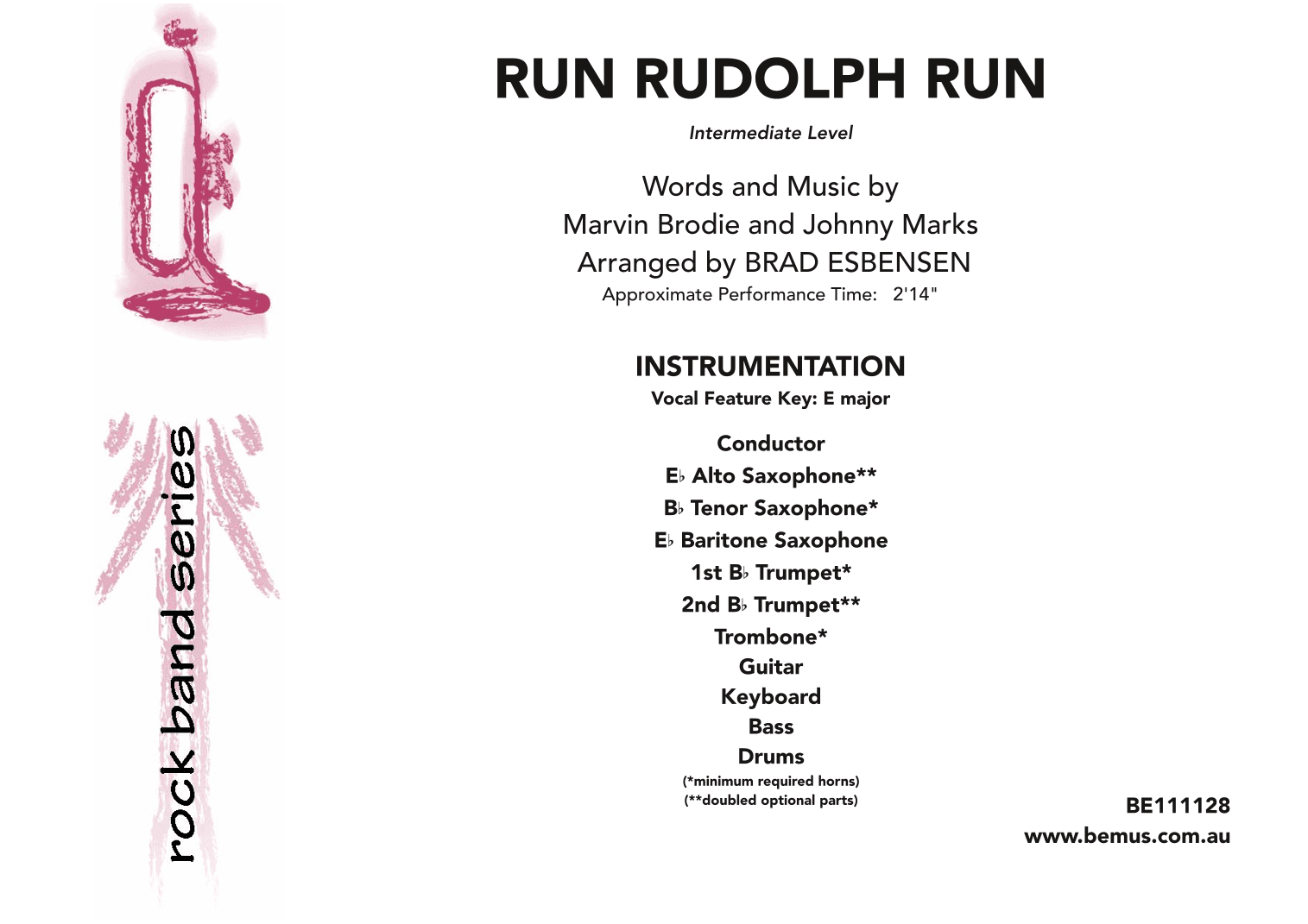 Run Rudolph Run (arr. Brad Esbensen)