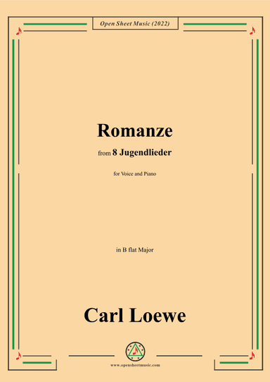 Loewe-Romanze,in B flat Major,for Voice and Piano (arr. OSM Press)