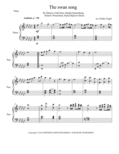 The Swan Song (arr. Zoltán Végső)