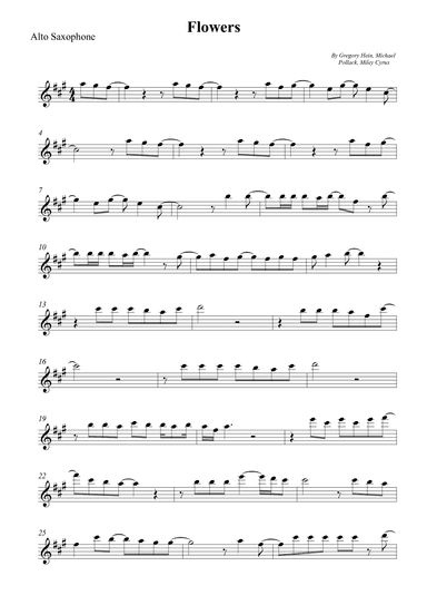 Flowers (arr. Wesley S. SIlva)