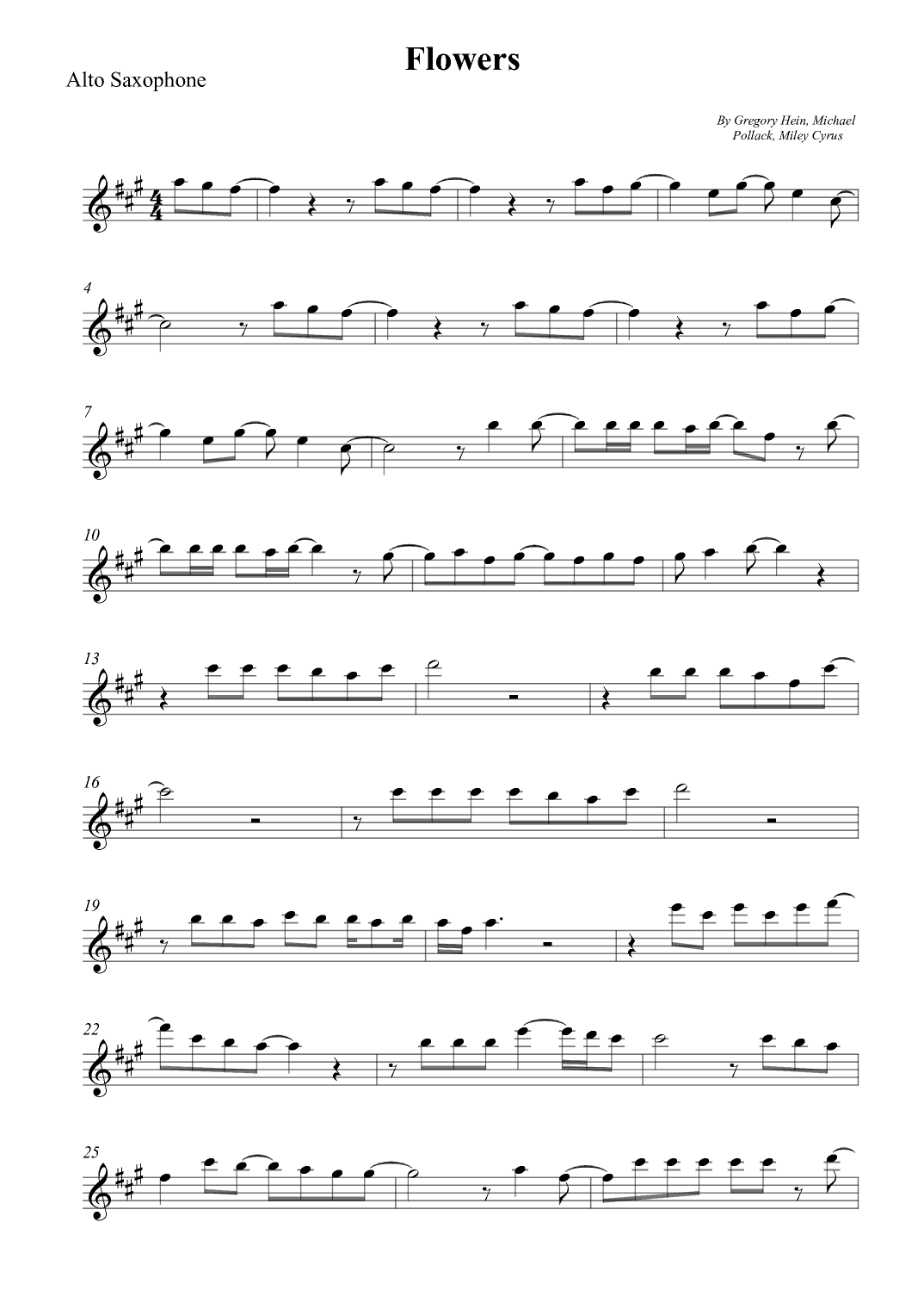 Flowers (arr. Wesley S. SIlva)
