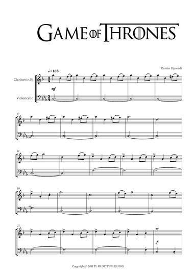 Game Of Thrones (arr. Cadenza Editions)