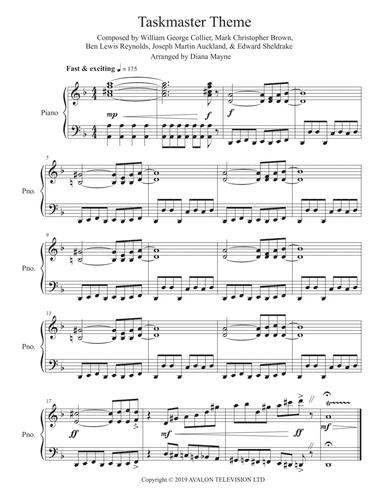 Taskmaster Theme (arr. Diana Mayne)