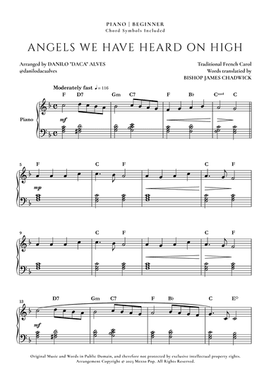 Angels We Have Heard On High (arr. Danilo "Daca" Alves)