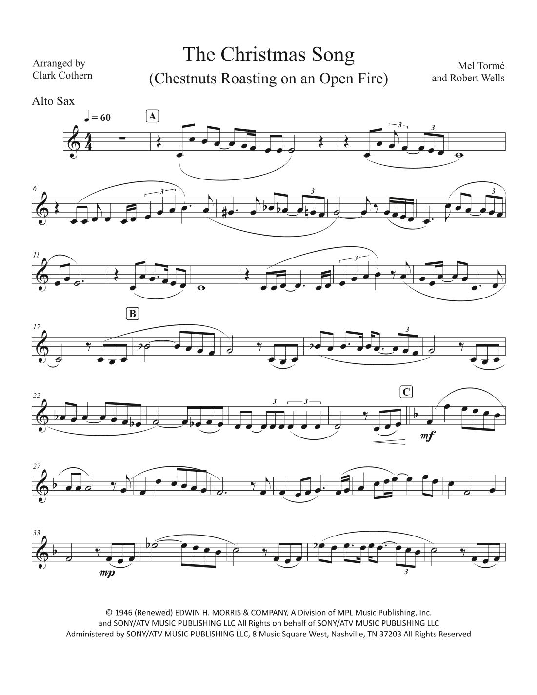 The Christmas Song (chestnuts Roasting On An Open Fire) (arr. Clark Cothern)