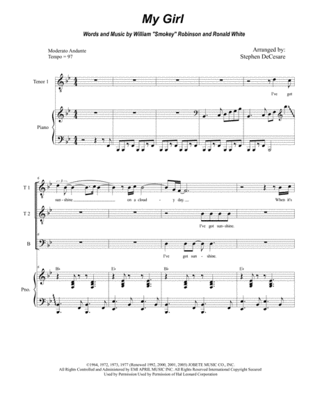 My Girl (arr. Stephen DeCesare)