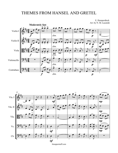 Themes from Hansel and Gretel (arr. Nick Lacanski)